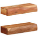 Vegghyller 2 stk 40x17x8 cm heltre akasie