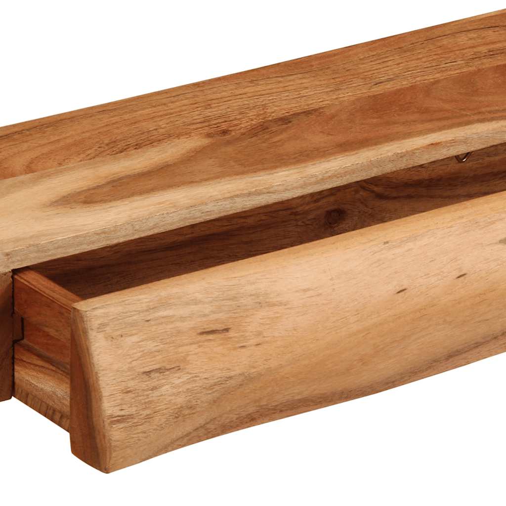 Vegghyller 2 stk 60x17x8 cm heltre akasie