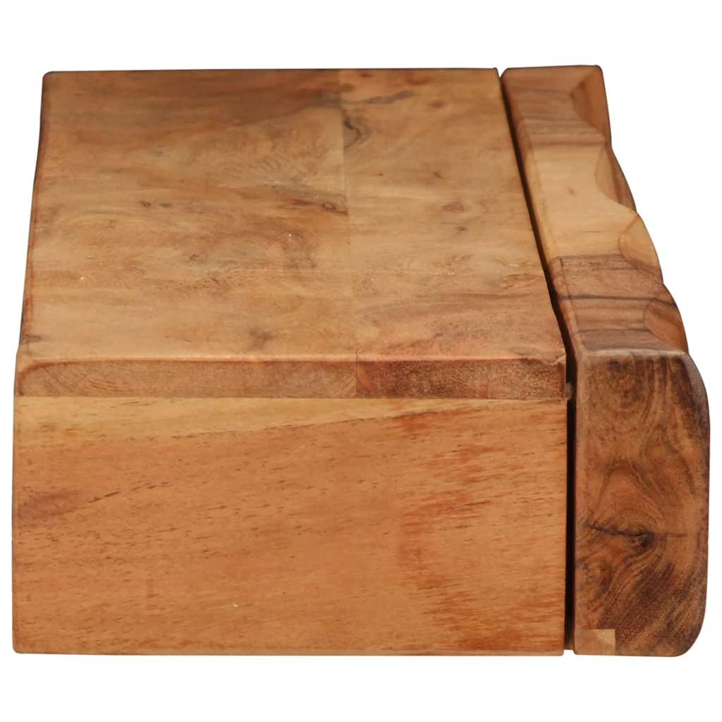 Vegghyller 2 stk 80x17x8 cm heltre akasie
