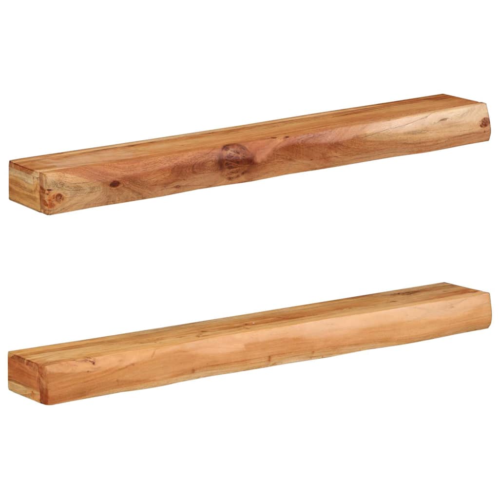 Vegghyller 2 stk 100x17x8 cm heltre akasie