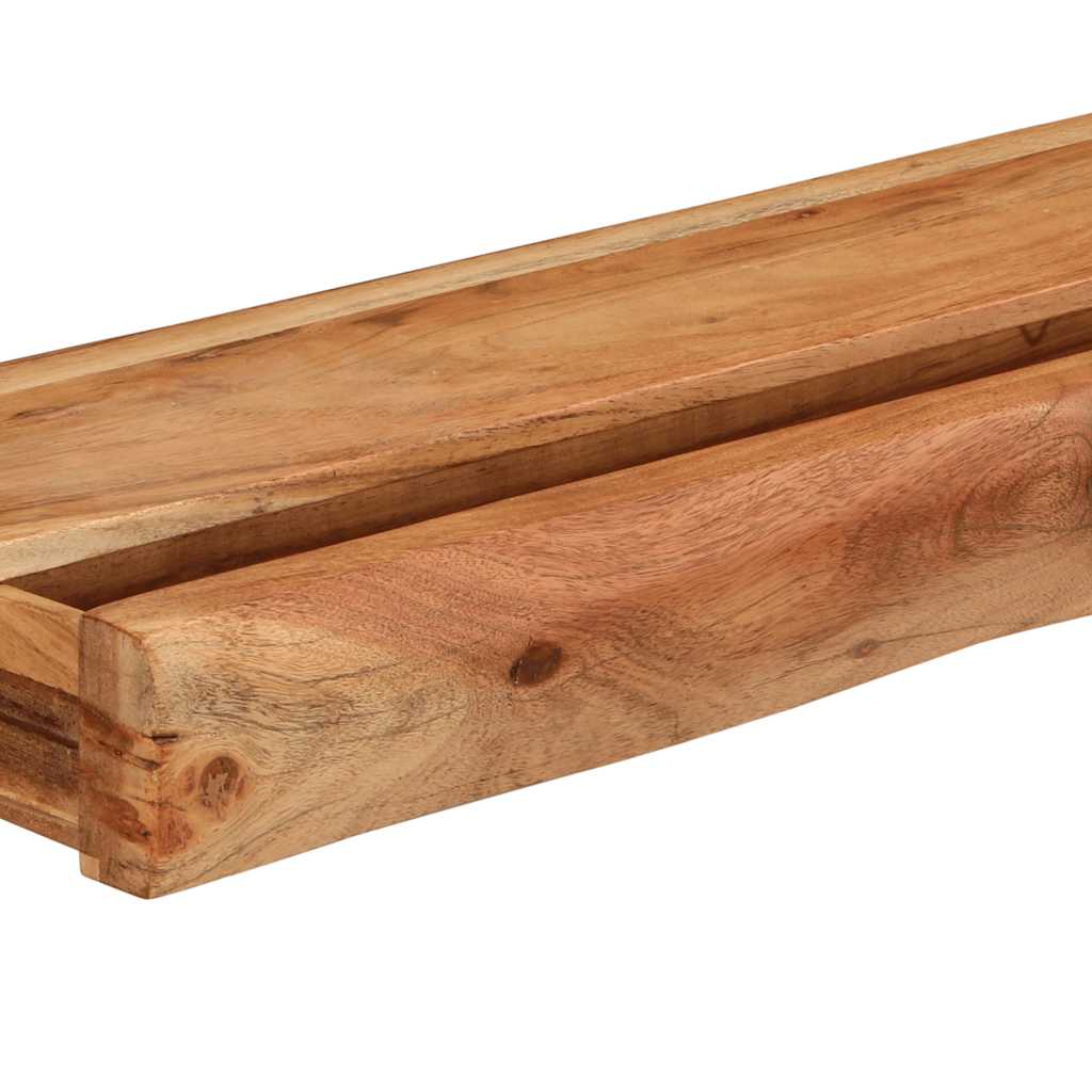 Vegghyller 2 stk 100x17x8 cm heltre akasie