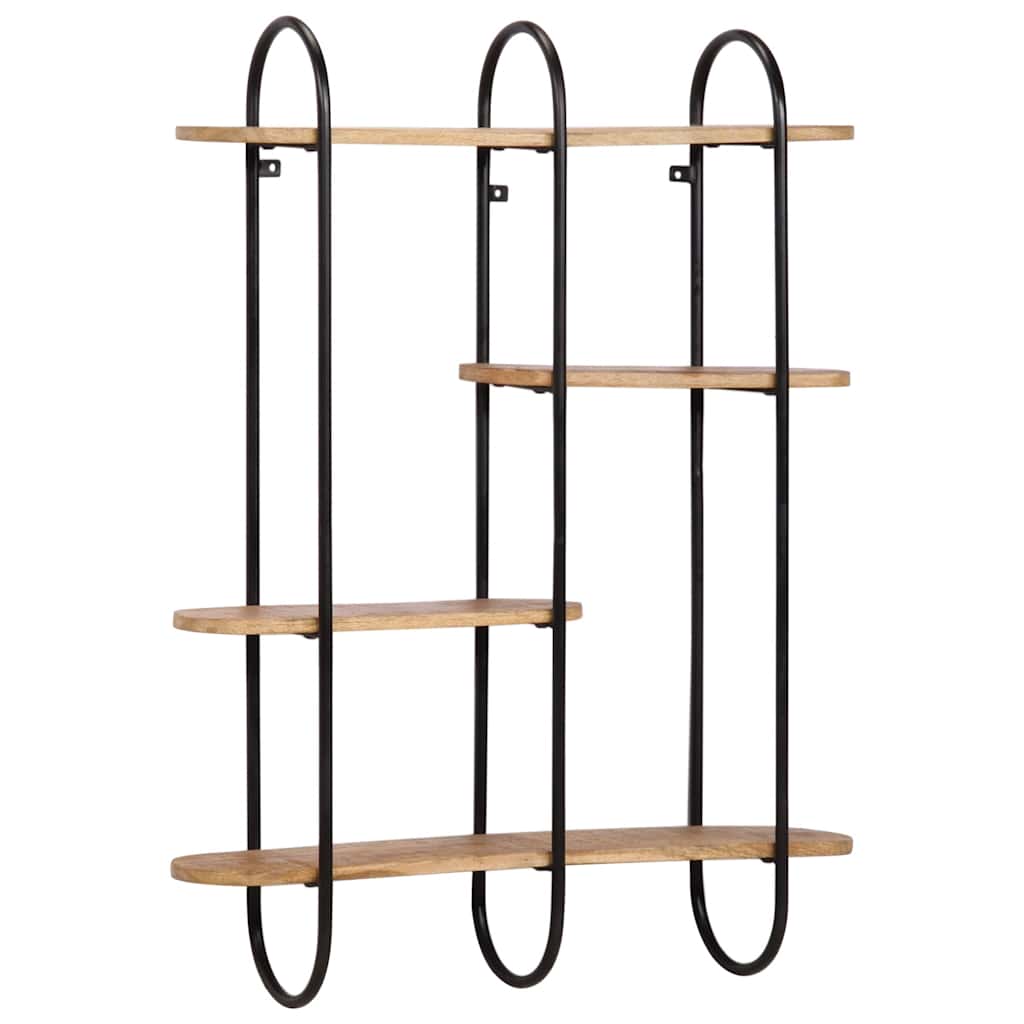 Vegghylle 90x20x116,5 cm grovt heltre mangotre