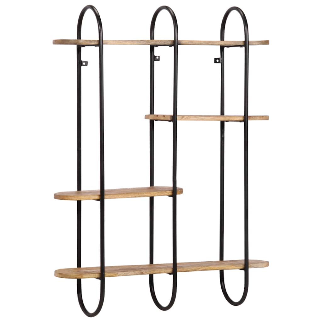 Vegghylle 90x20x116,5 cm grovt heltre mangotre