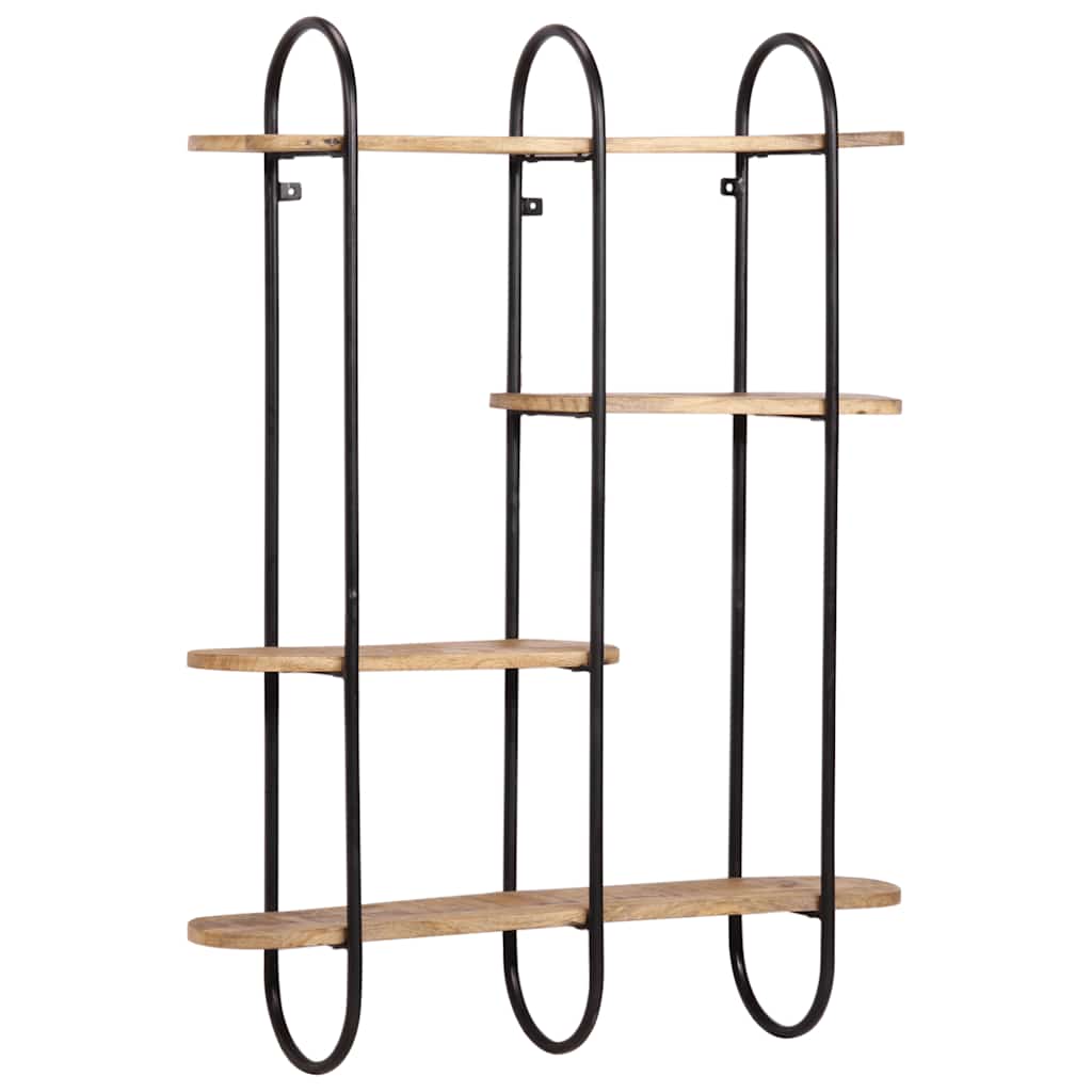 Vegghylle 90x20x116,5 cm grovt heltre mangotre