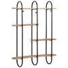 Vegghylle 90x20x116,5 cm grovt heltre mangotre