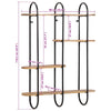 Vegghylle 90x20x116,5 cm grovt heltre mangotre