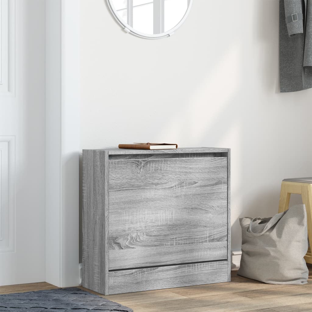 Skoskap grå sonoma 60x21x57 cm konstruert tre