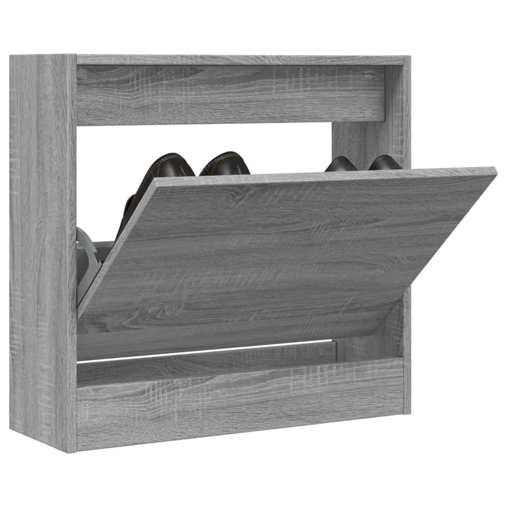 Skoskap grå sonoma 60x21x57 cm konstruert tre
