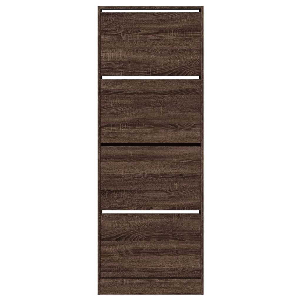 Skoskap brun eik 60x21x163,5 cm konstruert tre