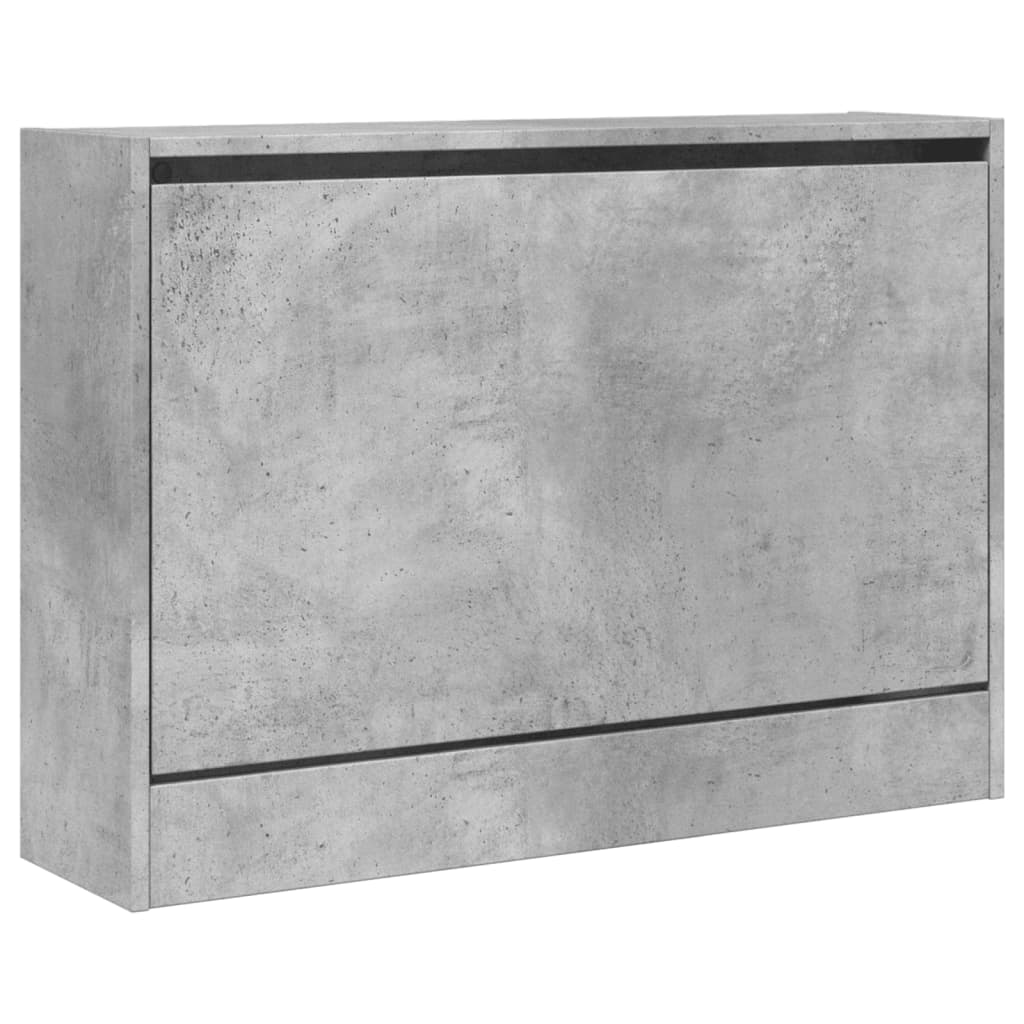 Skoskap betonggrå 80x21x57 cm konstruert tre