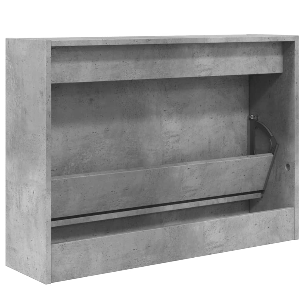 Skoskap betonggrå 80x21x57 cm konstruert tre