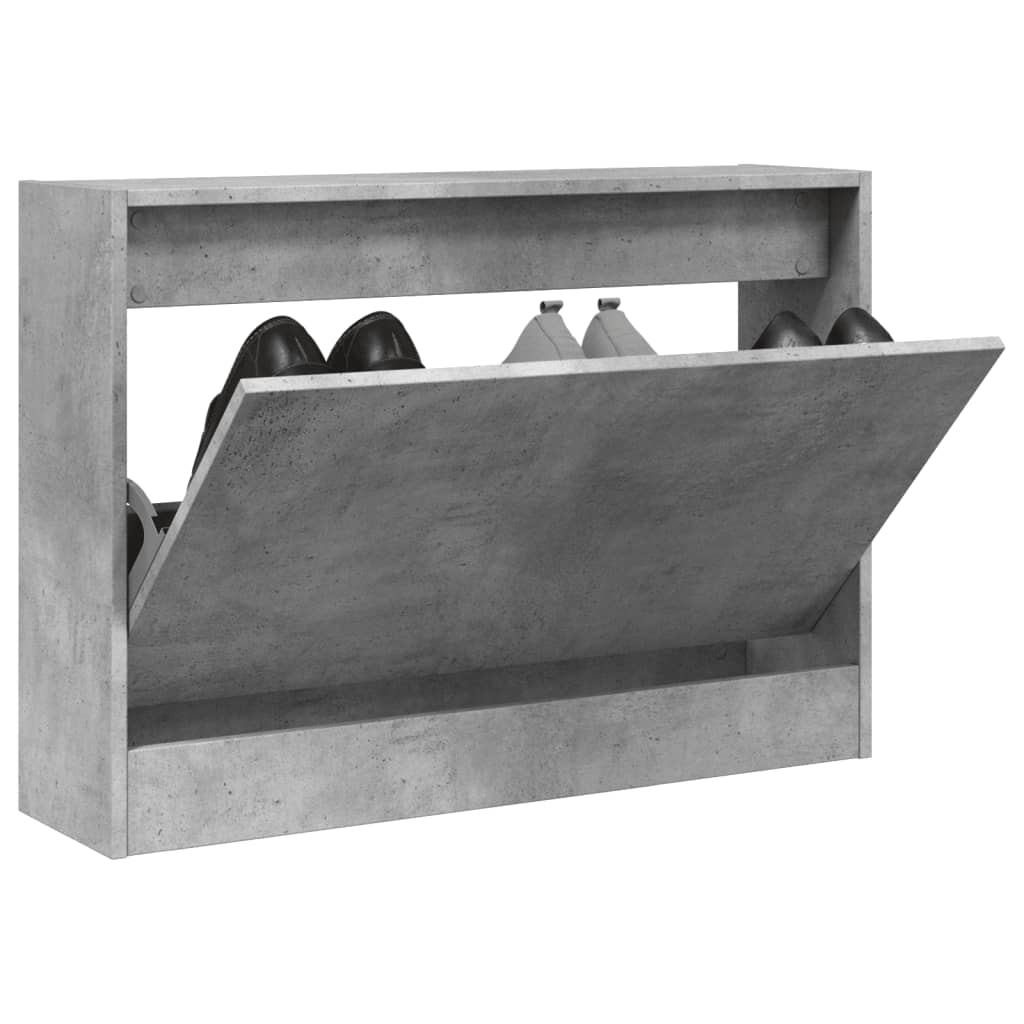 Skoskap betonggrå 80x21x57 cm konstruert tre