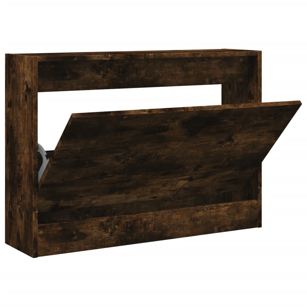 Skoskap røkt eik 80x21x57 cm konstruert tre