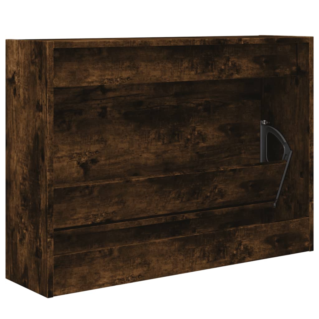 Skoskap røkt eik 80x21x57 cm konstruert tre