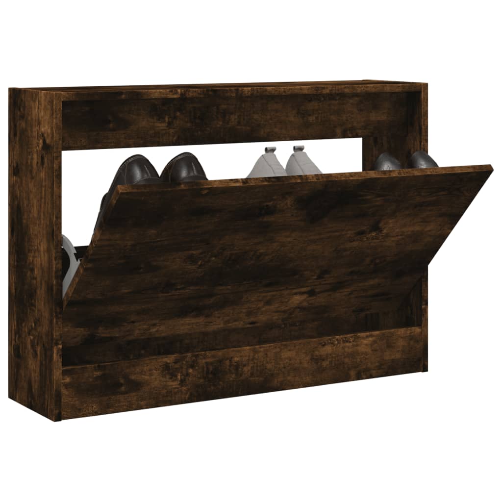 Skoskap røkt eik 80x21x57 cm konstruert tre