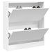 Skoskap hvit 80x21x87,5 cm konstruert tre