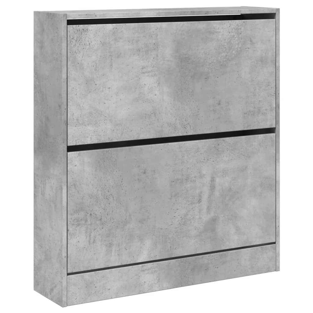 Skohylle betonggrå 80x21x87,5 cm konstruert tre