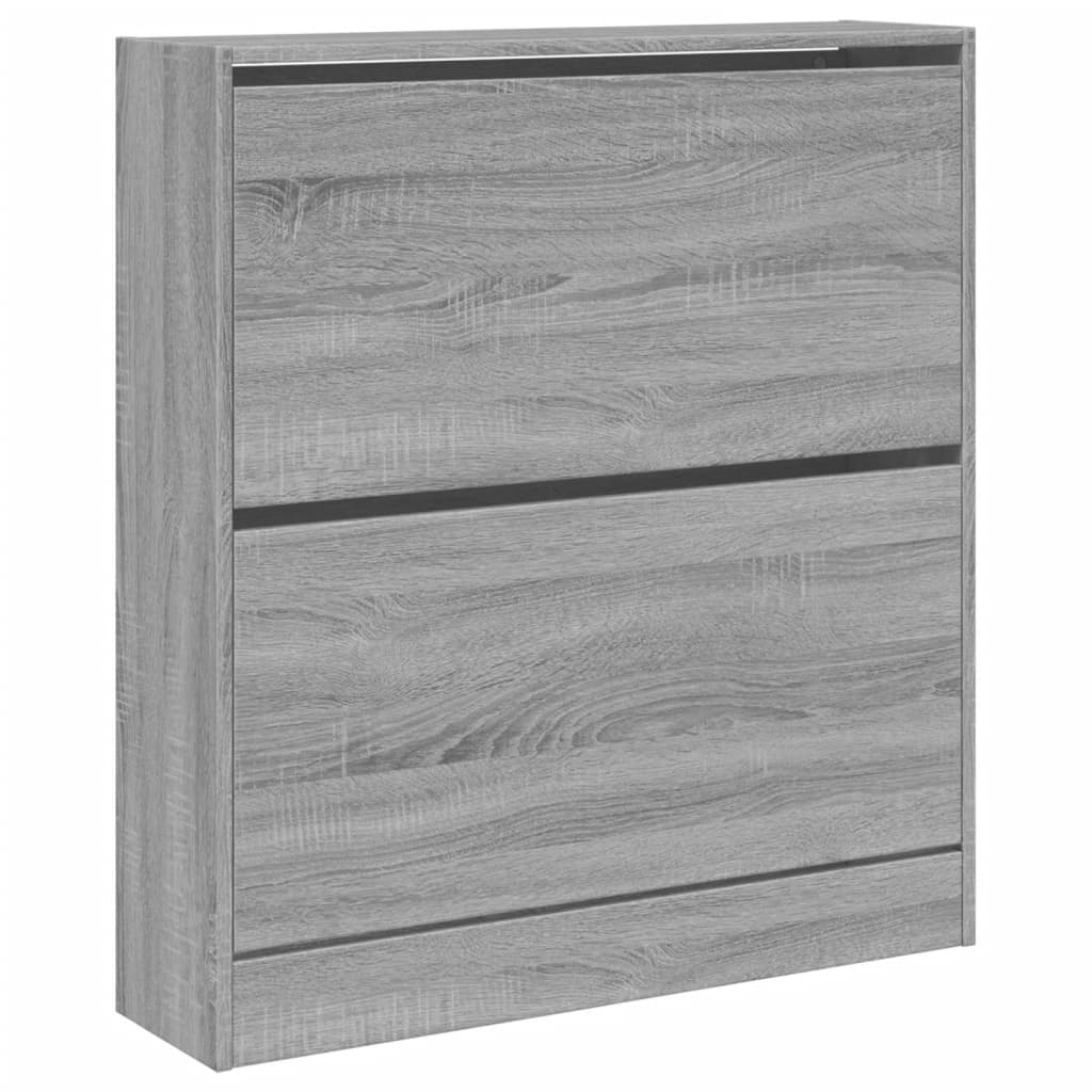 Skoskap grå sonoma 80x21x87,5 cm konstruert tre