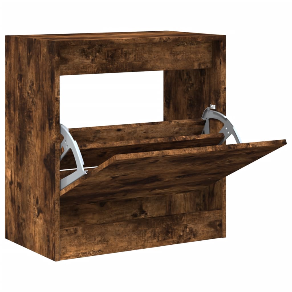 Skoskap røkt eik 60x34x63,5 cm konstruert tre