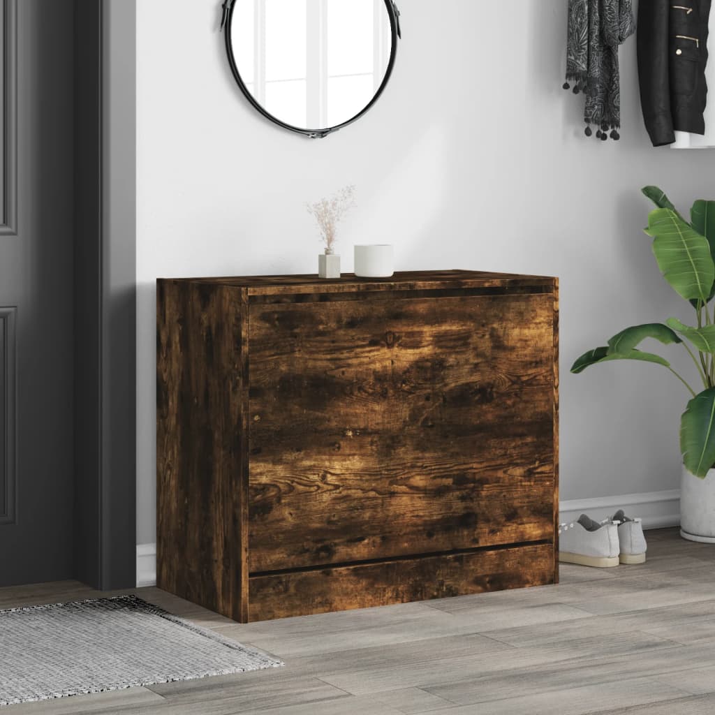 Skoskap røkt eik 80x42x69 cm konstruert tre