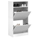Skohylle hvit 60x34x116 cm konstruert tre