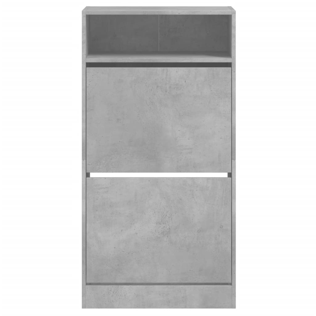 Skoskap betonggrå 60x34x116 cm konstruert tre