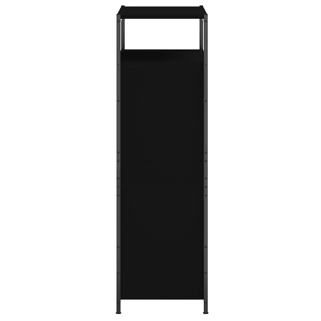 Skoskap svart 60x34x112 cm konstruert tre