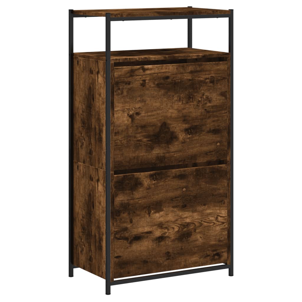 Skoskap røkt eik 60x34x112 cm konstruert tre
