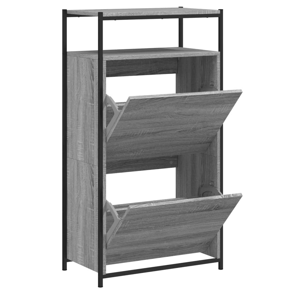 Skoskap grå sonoma 60x34x112 cm konstruert tre