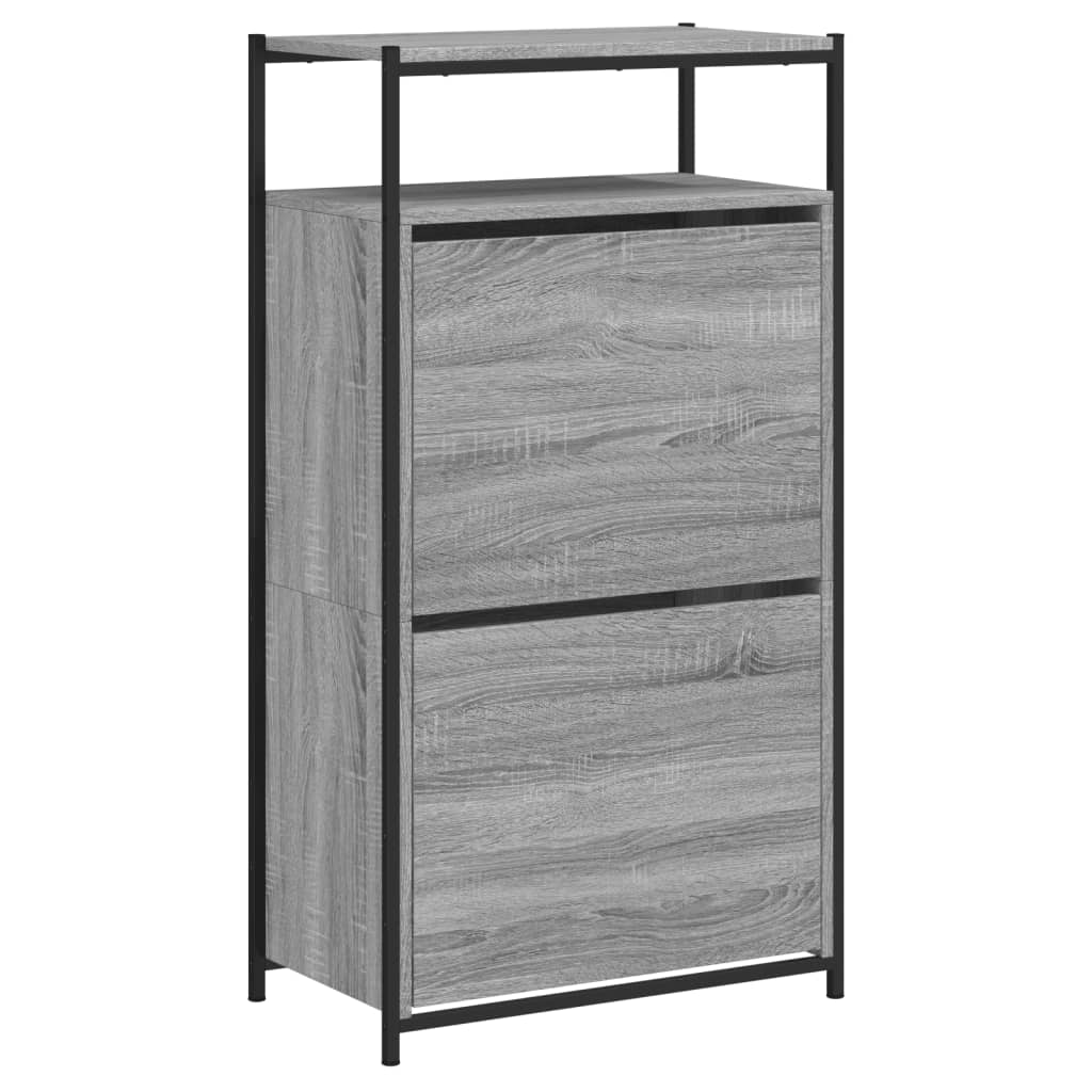 Skoskap grå sonoma 60x34x112 cm konstruert tre