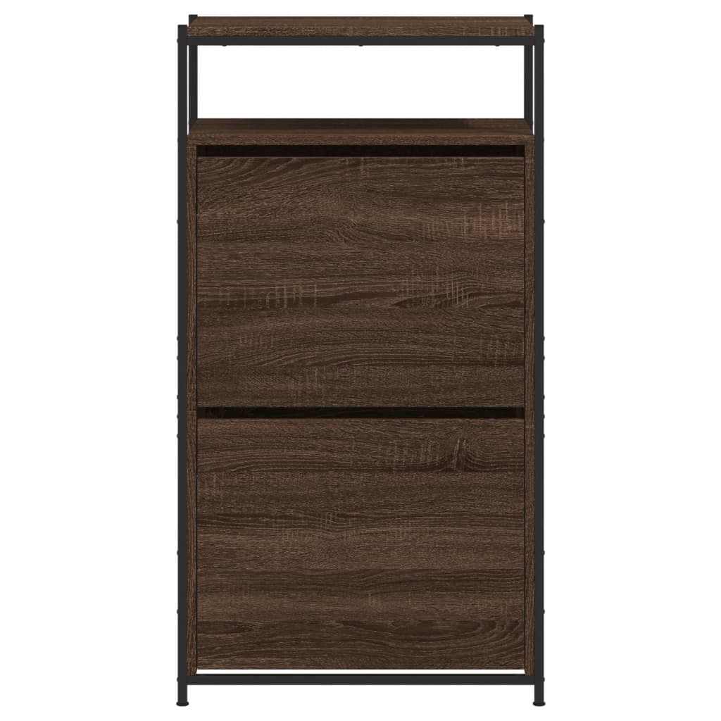 Skoskap brun eik 60x34x112 cm konstruert tre