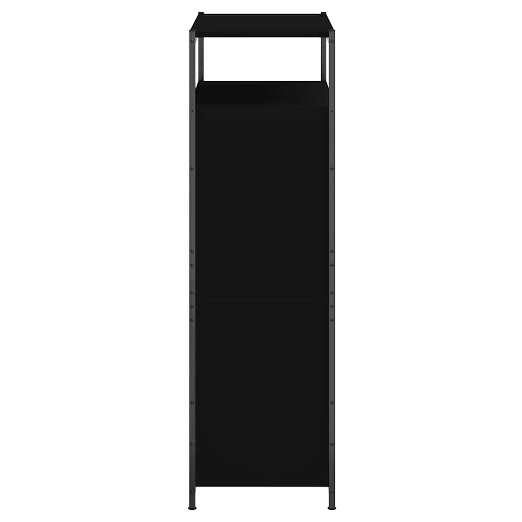 Skoskap svart 75x34x112 cm konstruert tre
