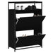 Skoskap svart 75x34x112 cm konstruert tre