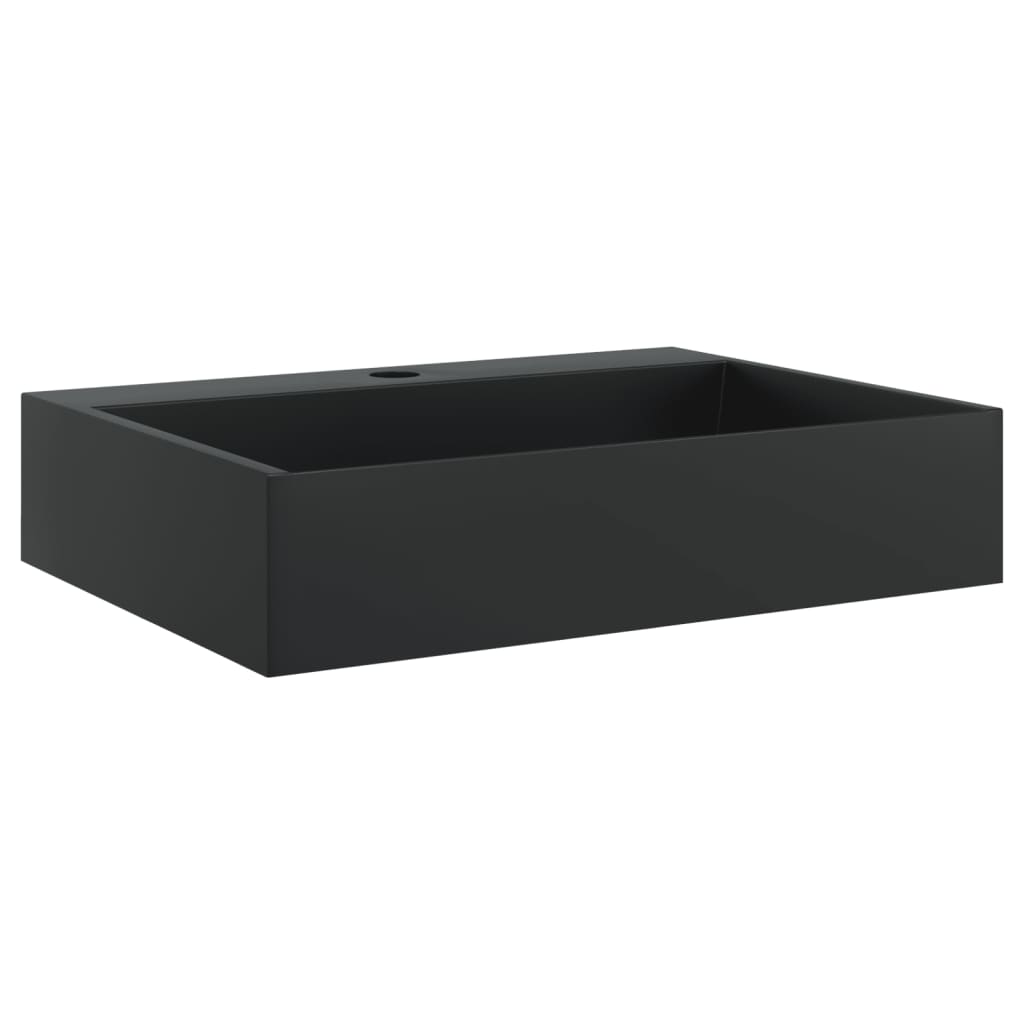 Servant 50x38x11 cm mineralstøpt/marmorstøpt svart