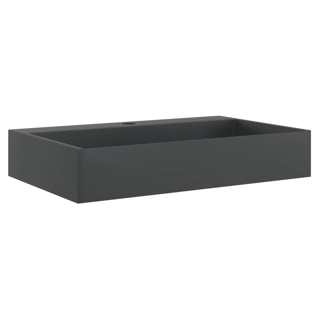 Servant 60x38x11 cm mineralstøpt/marmorstøpt svart