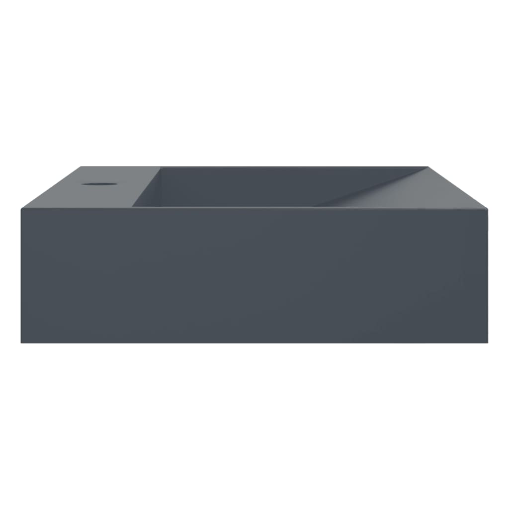 Servant 60x38x11 cm mineralstøpt/marmorstøpt antrasitt