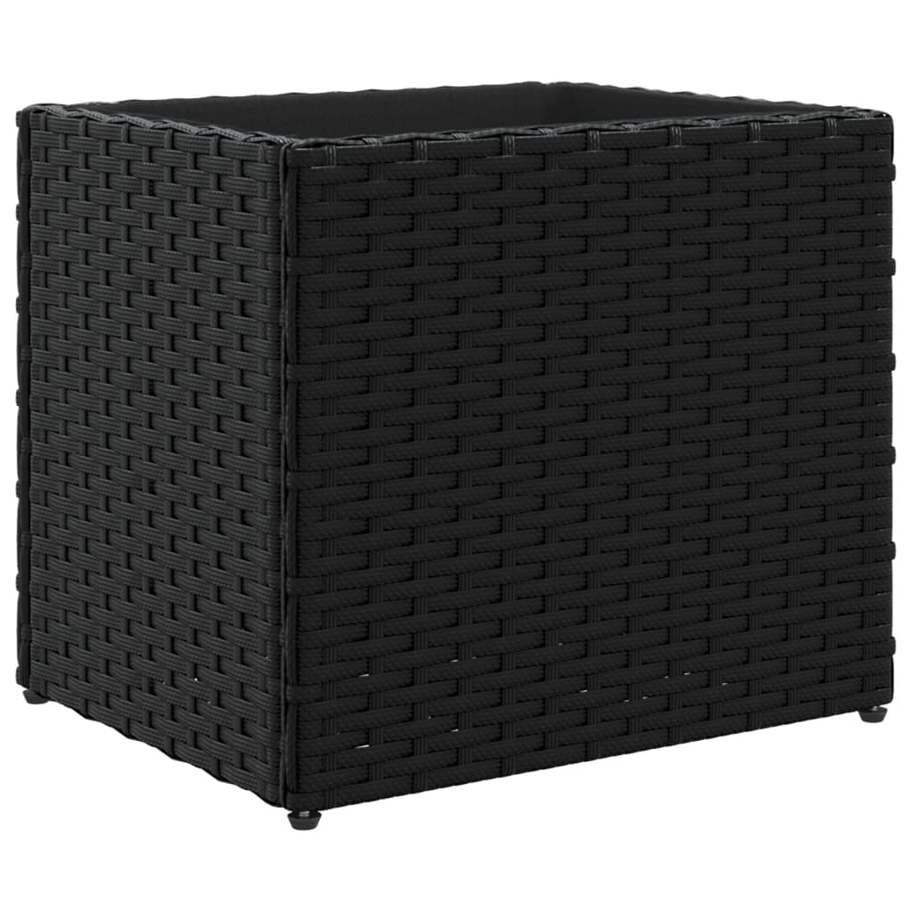Plantekasse svart 36x30x32 cm polyrotting