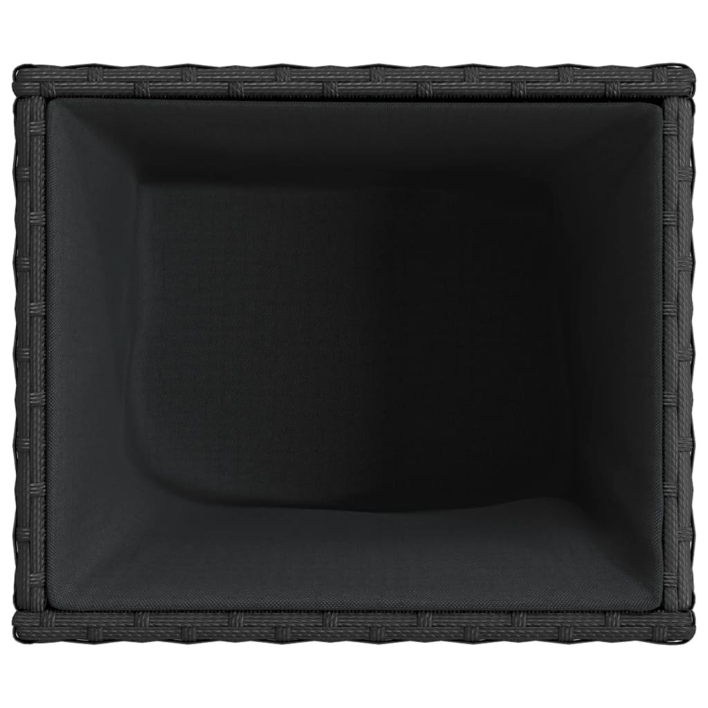 Plantekasse svart 36x30x32 cm polyrotting