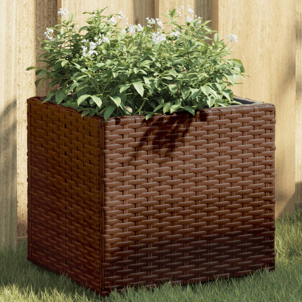 Plantekasse brun 36x30x32 cm polyrotting