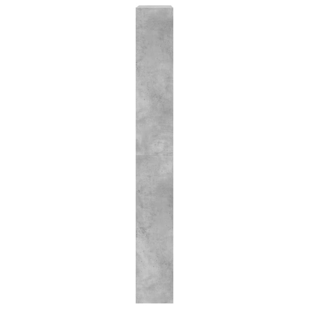 Skoskap med 4 vippeskuffer betonggrå 80x21x163,5 cm