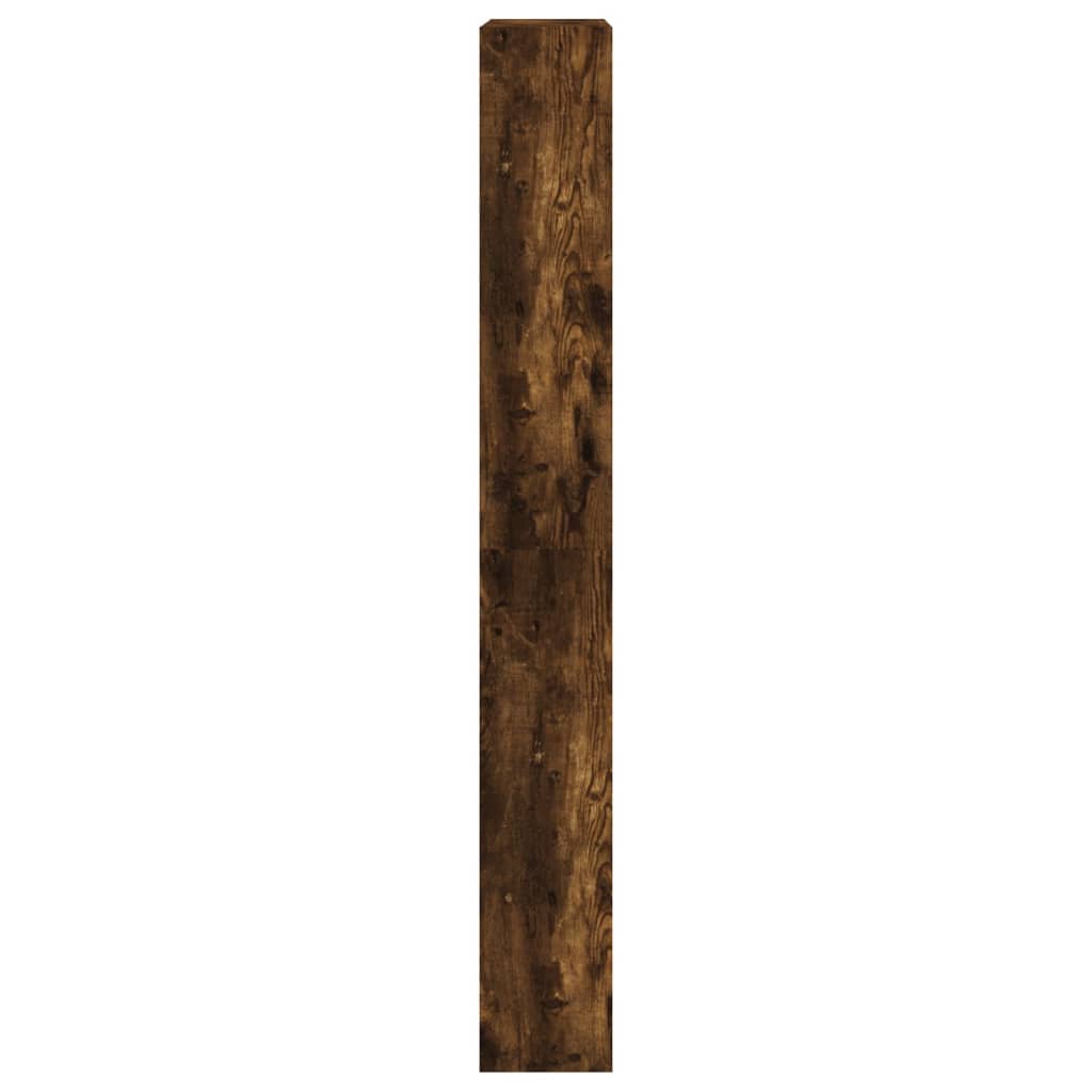 Skoskap med 4 vippeskuffer røkt eik 80x21x163,5 cm