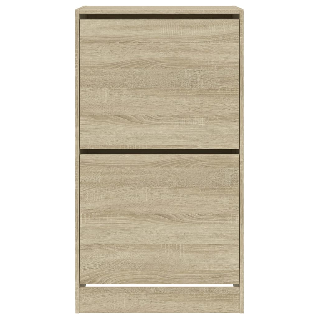 Skoskap med 2 vippeskuffer sonoma eik 60x42x108 cm