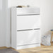 Skoskap med 2 vippeskuffer hvit 80x34x116 cm