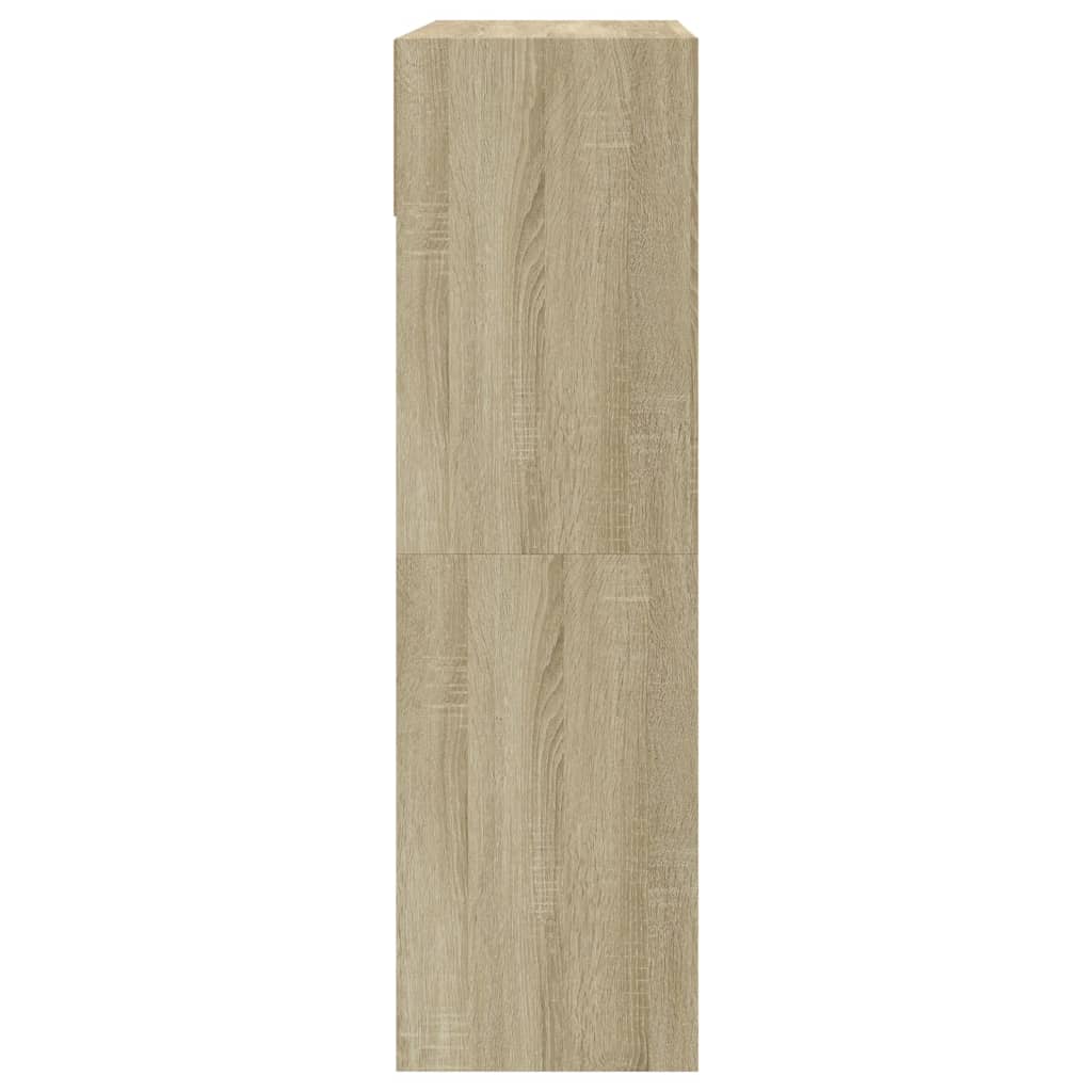 Skoskap med 2 vippeskuffer sonoma eik 80x34x116 cm