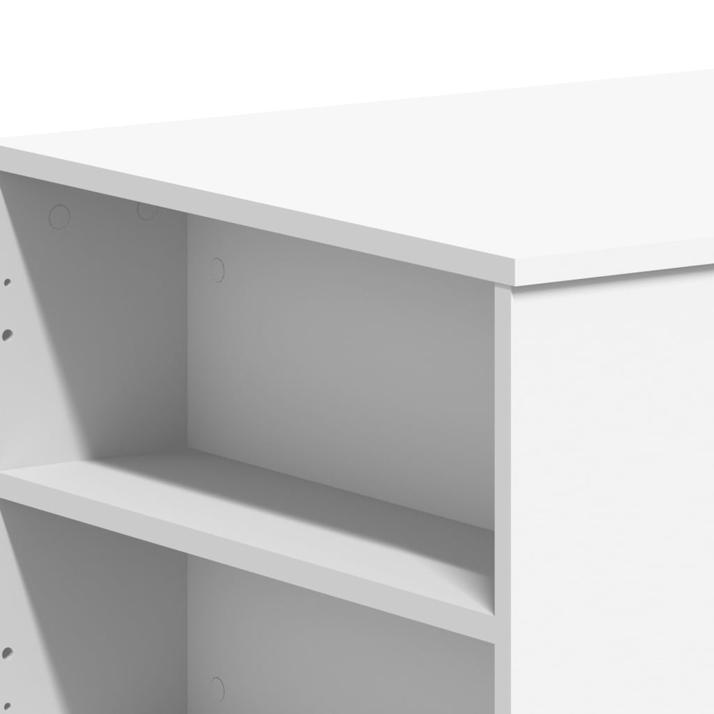 Salongbord hvit 102x55x42 cm konstruert tre