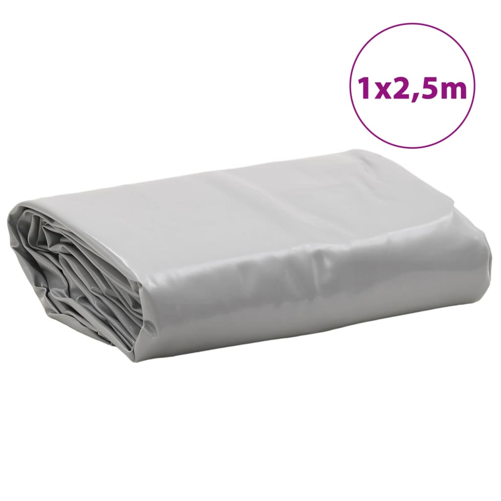 Presenning grå 1x2,5 m 650 g/m²