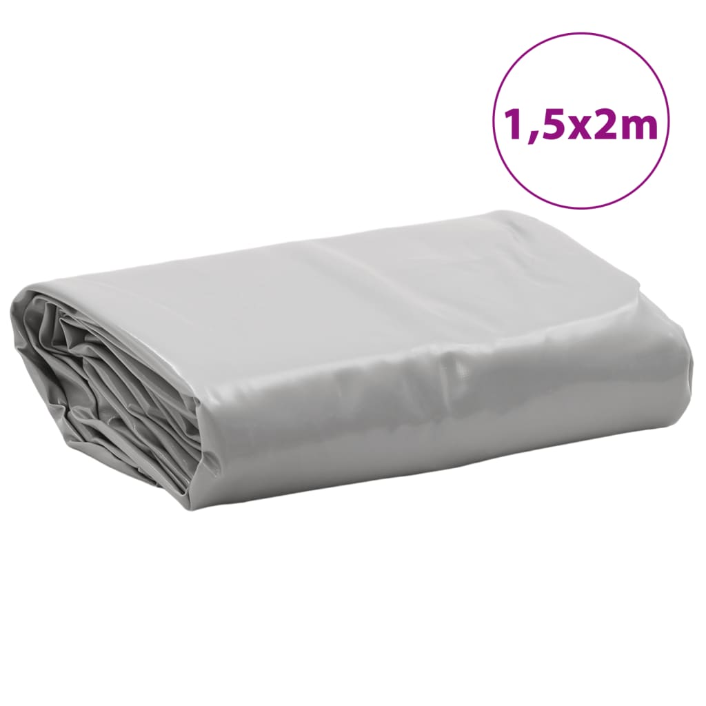 Presenning grå 1,5x2 m 650 g/m²