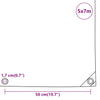 Presenning grå 5x7 m 650 g/m²