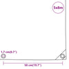 Presenning grå 5x8 m 650 g/m²