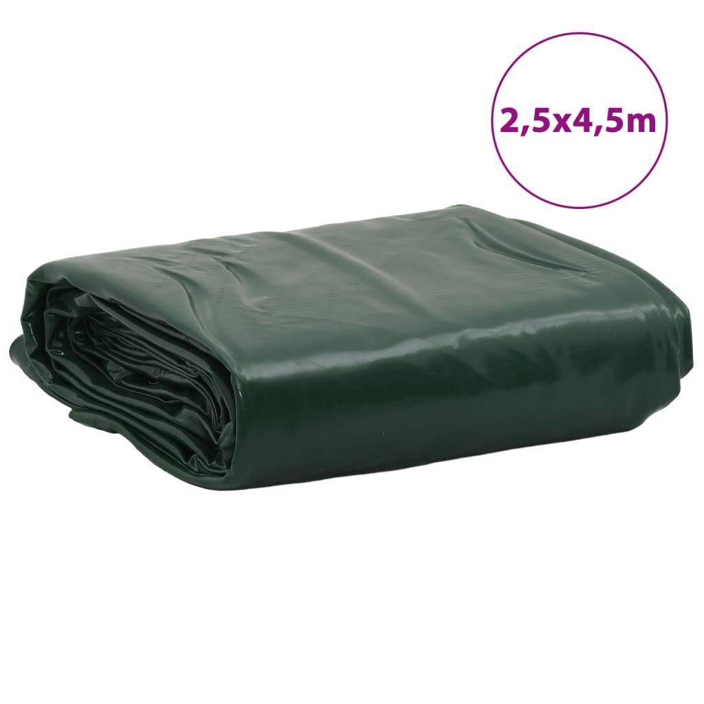 Presenning grønn 2,5x4,5 m 650 g/m²